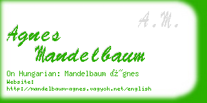 agnes mandelbaum business card
